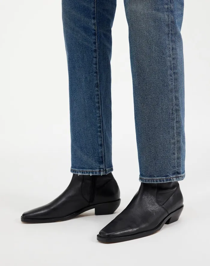 Women Boots Madewell The Idris Ankle Boot True Black
