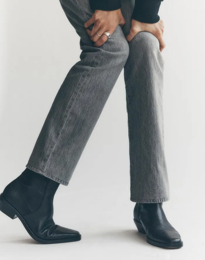 Women Boots Madewell The Idris Ankle Boot True Black
