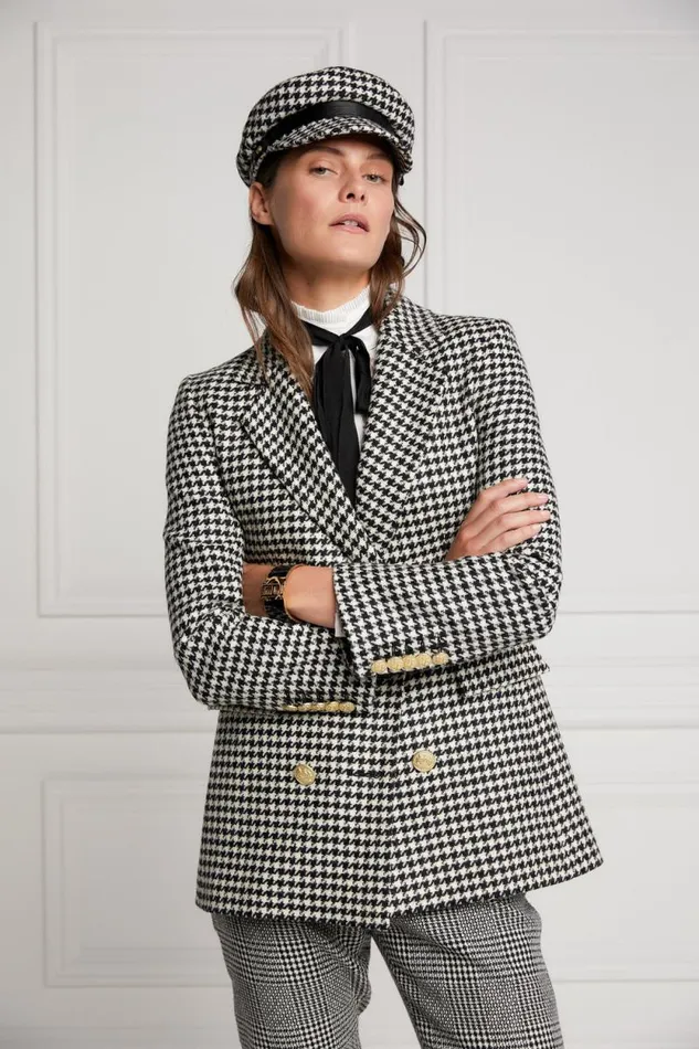 Women Bretton Hat Houndstooth Holland Cooper Hats and Headbands
