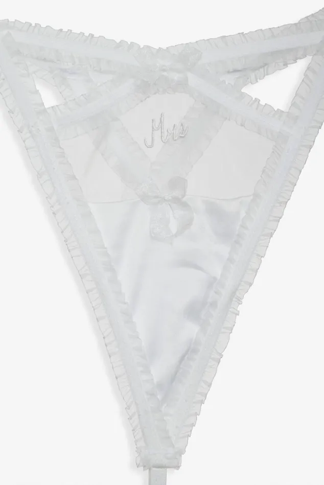 Women Bridal Thong Panty Set White For Love and Lemons Lingerie Women Bridal Thong Panty Set White For Love and Lemons Lingerie