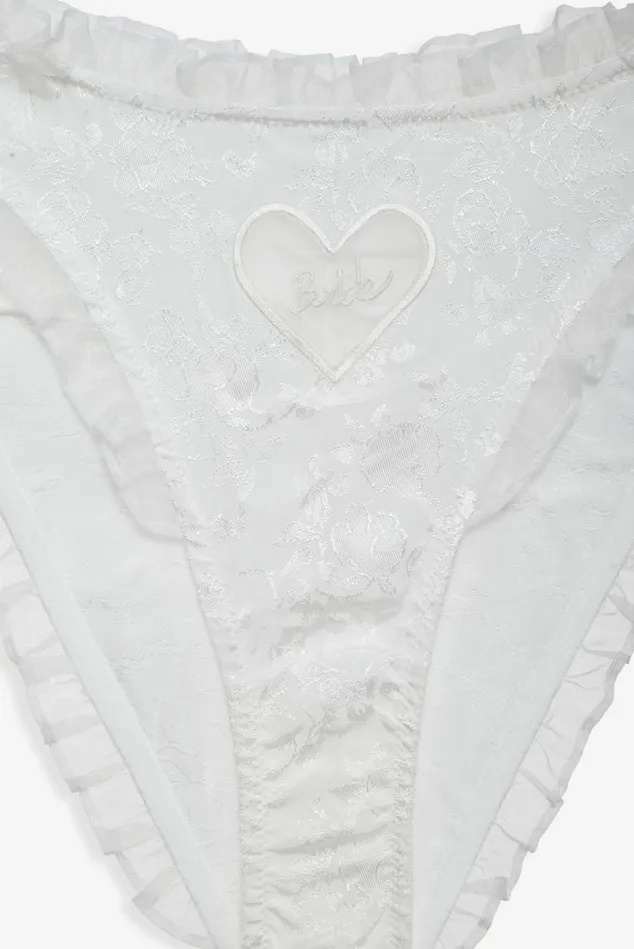 Women Bridal Thong Panty Set White For Love and Lemons Lingerie Women Bridal Thong Panty Set White For Love and Lemons Lingerie