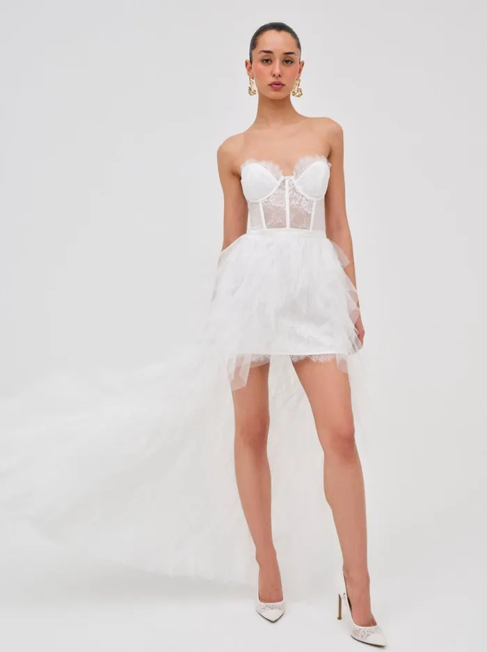 Women Bustier Gown White For Love and Lemons Dresses
