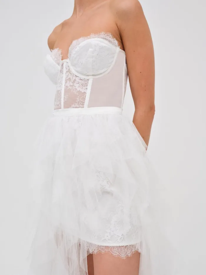 Women Bustier Gown White For Love and Lemons Dresses