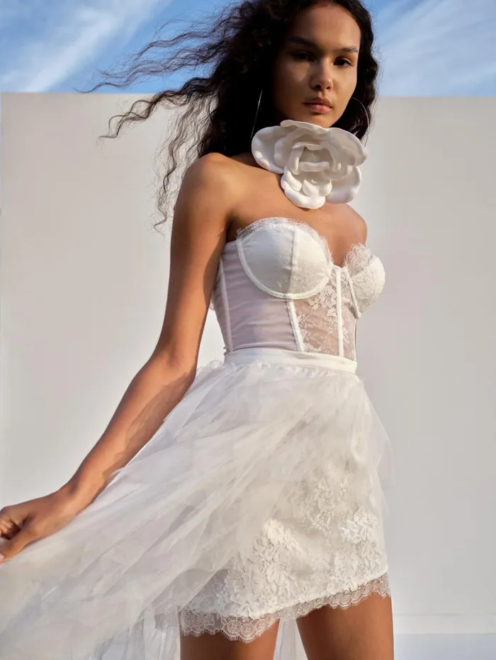Women Bustier Gown White For Love and Lemons Dresses