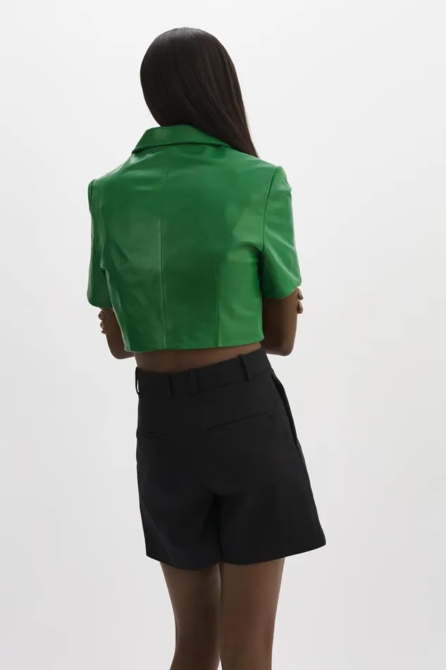Women CALATEA Short Sleeve Blazer Vibrant Green LAMARQUE Blazers Women CALATEA Short Sleeve Blazer Vibrant Green LAMARQUE Blazers