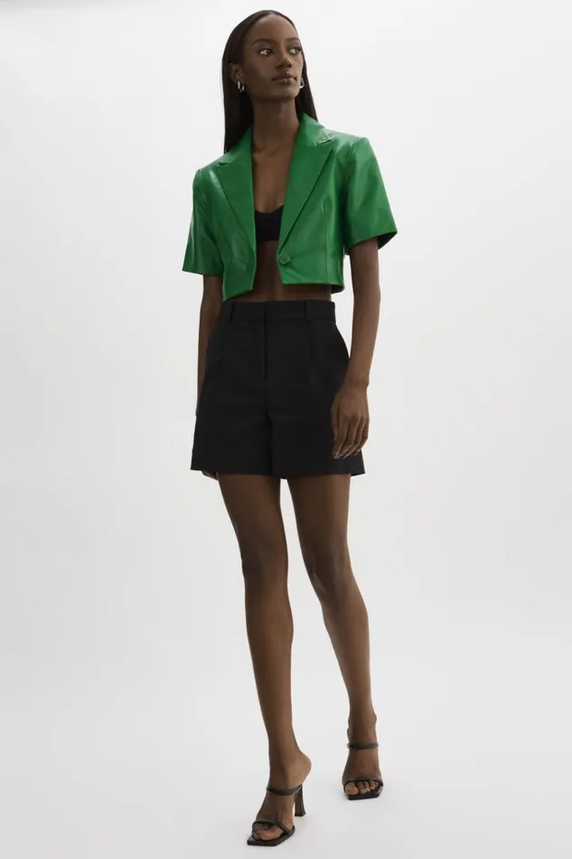 Women CALATEA Short Sleeve Blazer Vibrant Green LAMARQUE Blazers Women CALATEA Short Sleeve Blazer Vibrant Green LAMARQUE Blazers