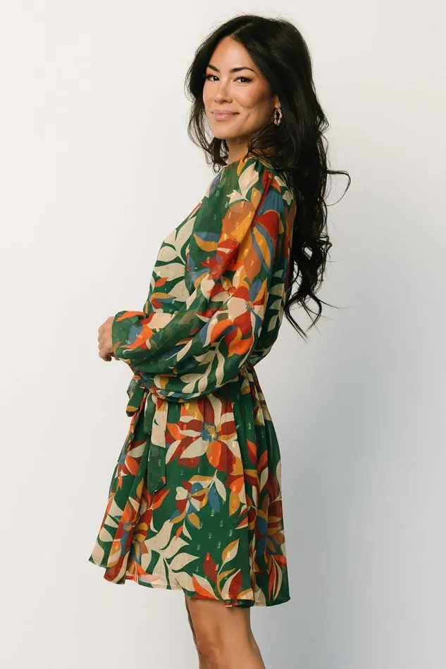 Women Cannon Short Dress Green Multi Baltic Born Short Dresses