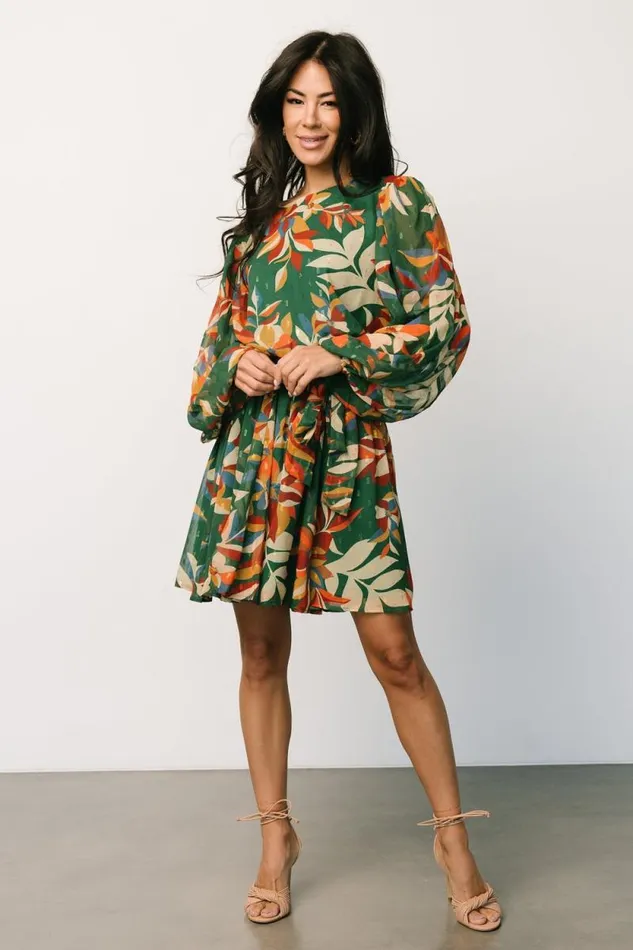 Women Cannon Short Dress Green Multi Baltic Born Short Dresses