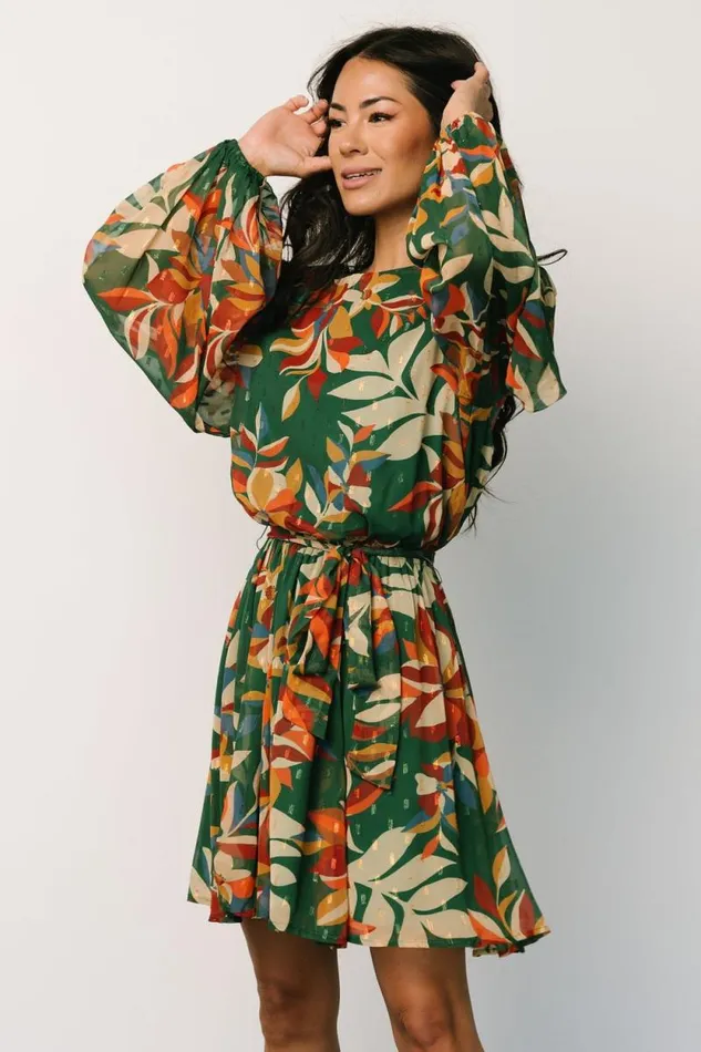 Women Cannon Short Dress Green Multi Baltic Born Short Dresses
