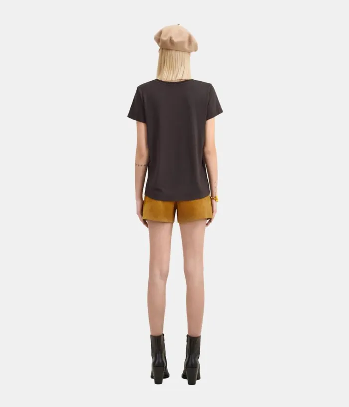 Women Carbon Grey Tshirt With Rock Eagle Serigraphy THE KOOPLES Tshirts