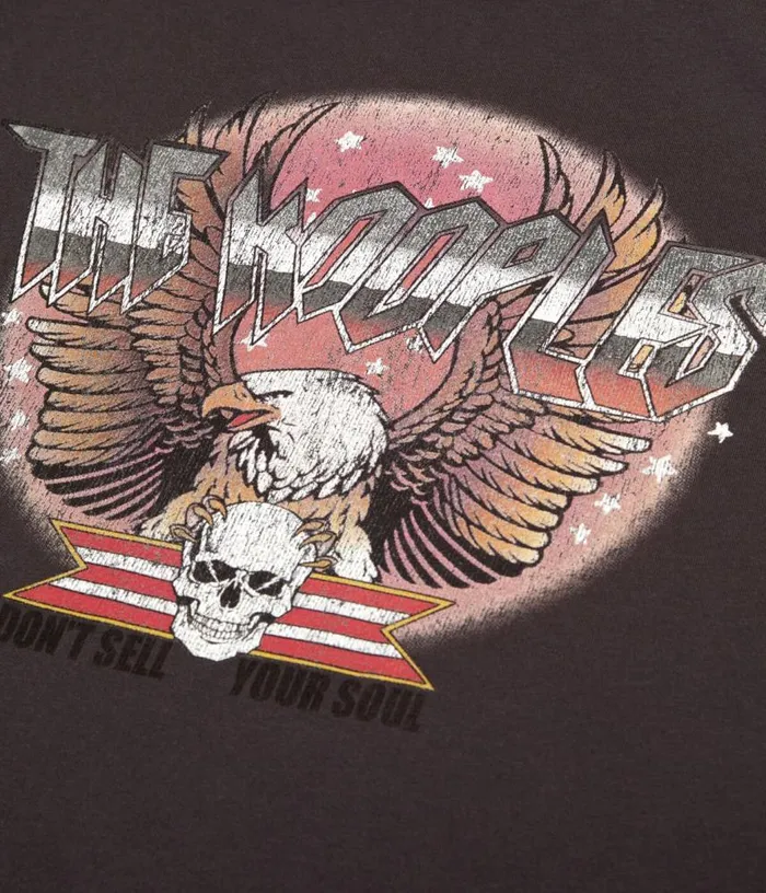 Women Carbon Grey Tshirt With Rock Eagle Serigraphy THE KOOPLES Tshirts