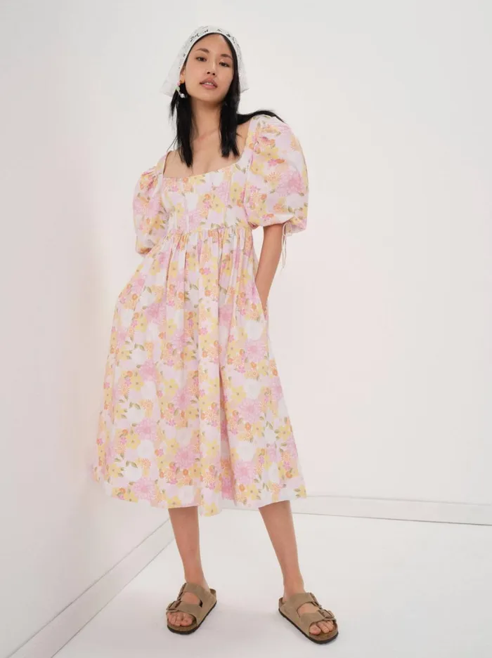 Women Carrie Midi Dress Pink For Love and Lemons Dresses