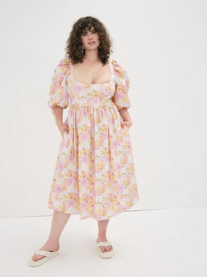 Women Carrie Midi Dress Pink For Love and Lemons Dresses Women Carrie Midi Dress Pink For Love and Lemons Dresses