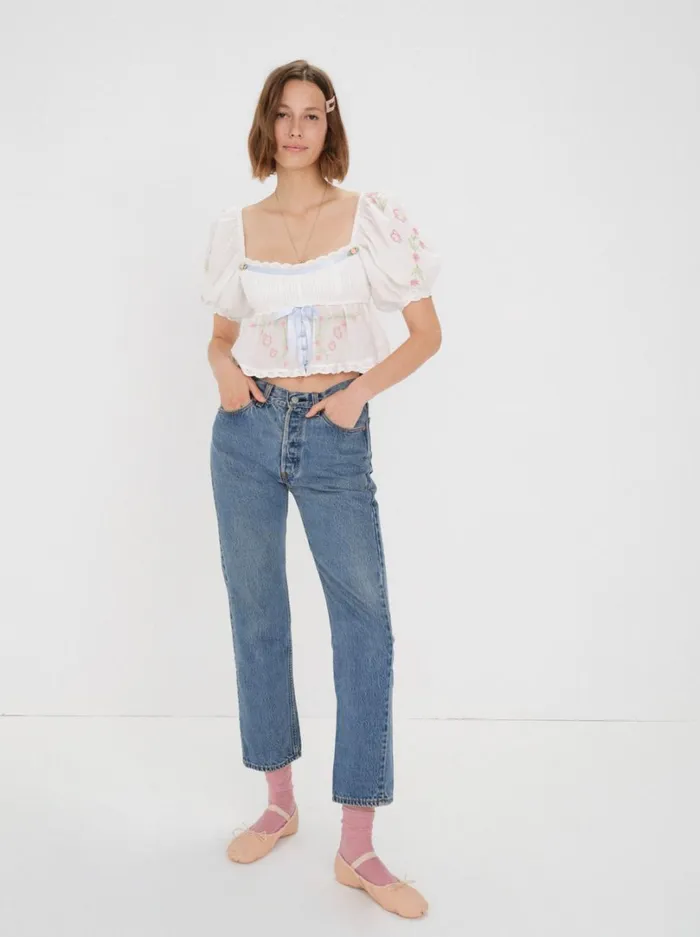 Women Carrington Blouse White For Love and Lemons Tops