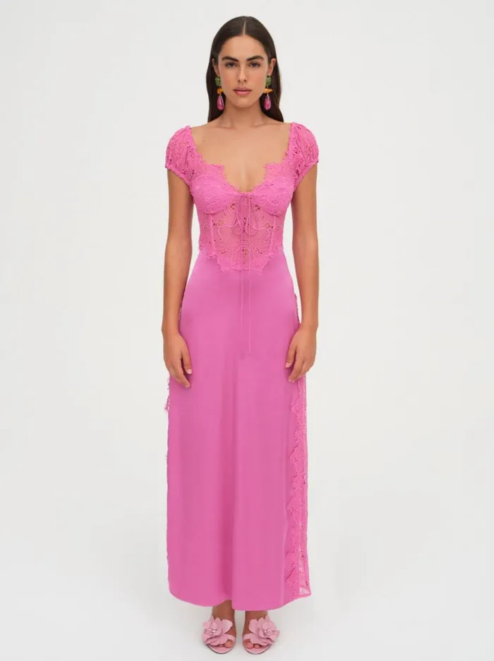 Women Casey Maxi Dress Pink For Love and Lemons Dresses