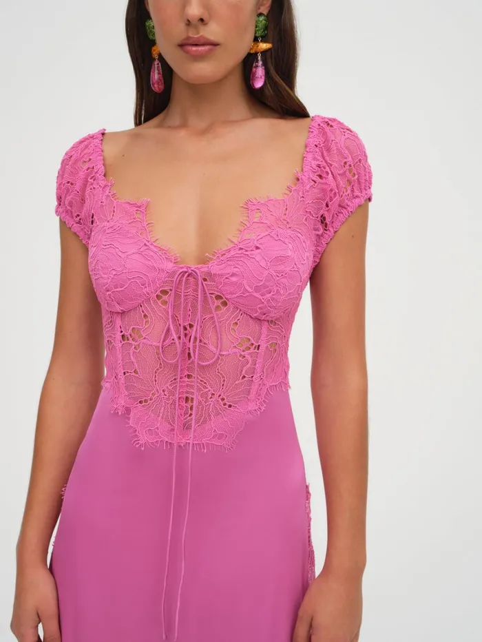 Women Casey Maxi Dress Pink For Love and Lemons Dresses Women Casey Maxi Dress Pink For Love and Lemons Dresses