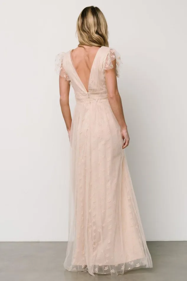 Women Caterina Tulle Maxi Dress Nude Blush Baltic Born Tulle Styles Women Caterina Tulle Maxi Dress Nude Blush Baltic Born Tulle Styles