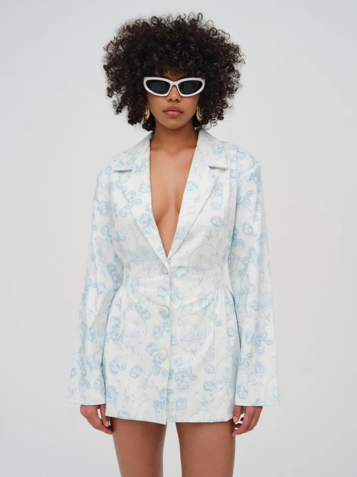 Women Chantal Blazer Dress Blue For Love and Lemons Dresses