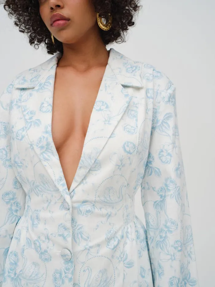 Women Chantal Blazer Dress Blue For Love and Lemons Dresses Women Chantal Blazer Dress Blue For Love and Lemons Dresses