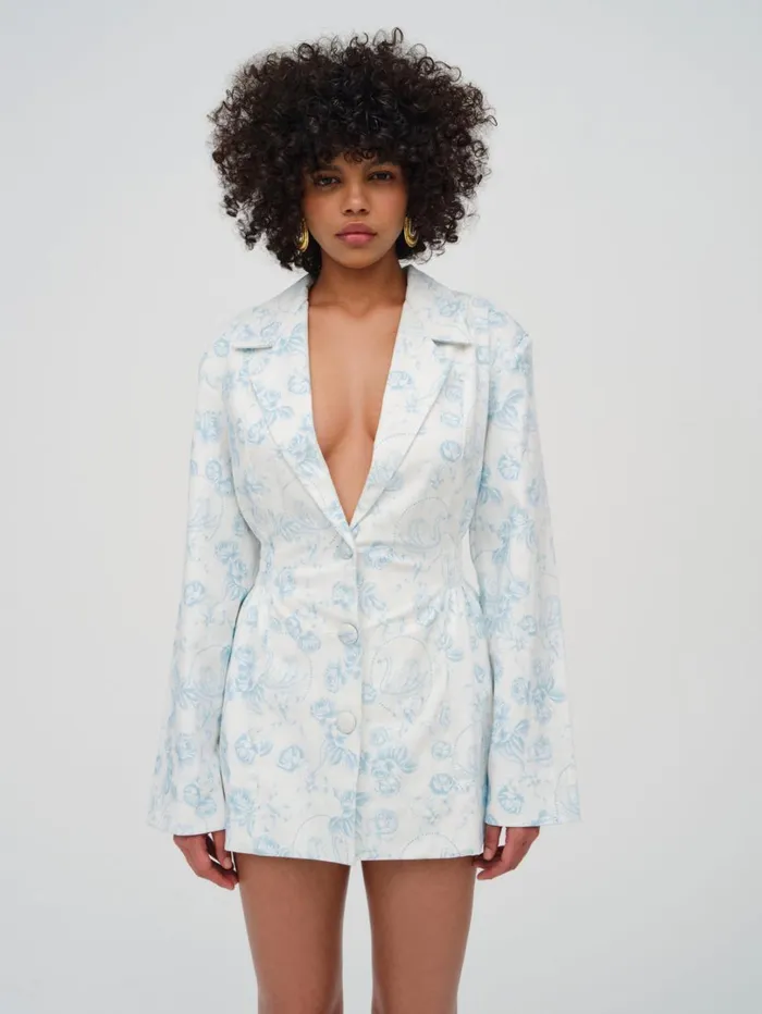 Women Chantal Blazer Dress Blue For Love and Lemons Dresses Women Chantal Blazer Dress Blue For Love and Lemons Dresses