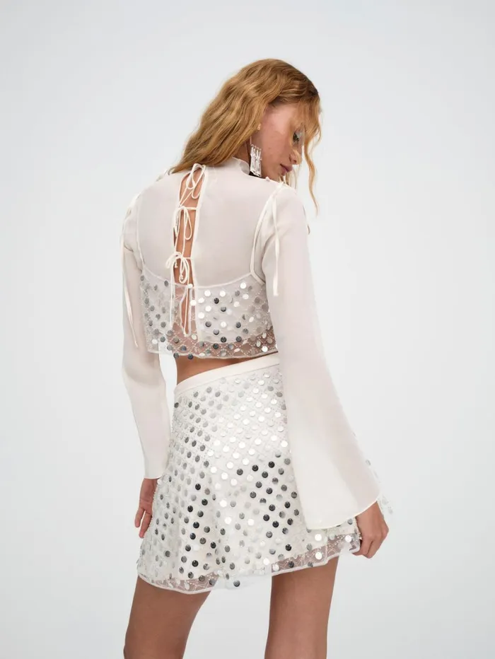 Women Charelle Top Silver For Love and Lemons Tops