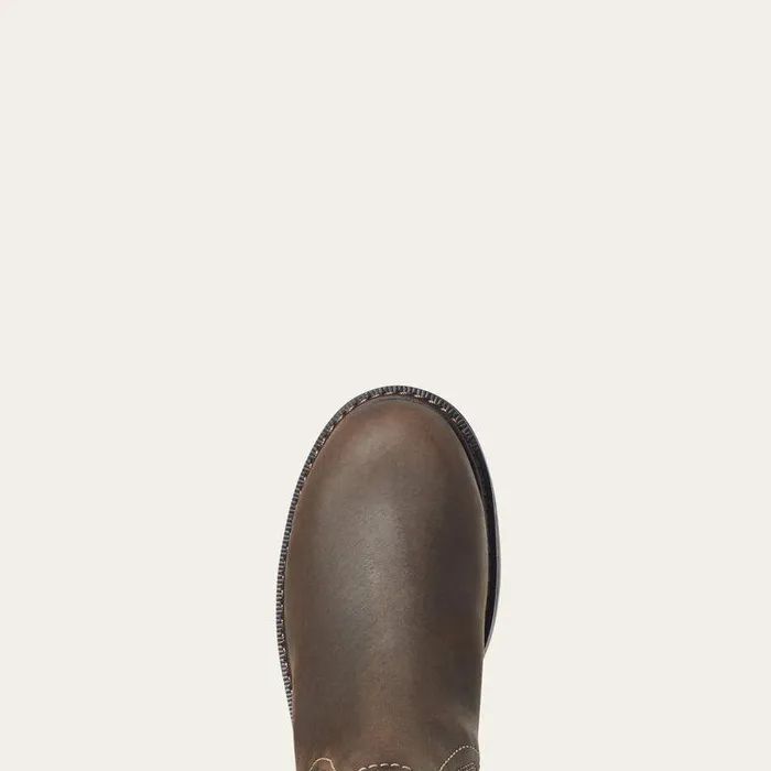 Women Chelsea Boots Ariat Riveter Chelsea CSA Waterproof Composite Toe Work Boot Dark Brown