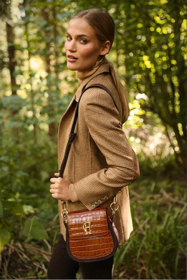Women Chelsea Saddle Bag Tan Croc Holland Cooper Bags Women Chelsea Saddle Bag Tan Croc Holland Cooper Bags