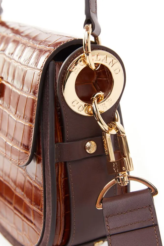 Women Chelsea Saddle Bag Tan Croc Holland Cooper Bags Women Chelsea Saddle Bag Tan Croc Holland Cooper Bags