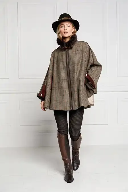 Women Chiltern Cape Bourbon Tweed Holland Cooper Tailoring