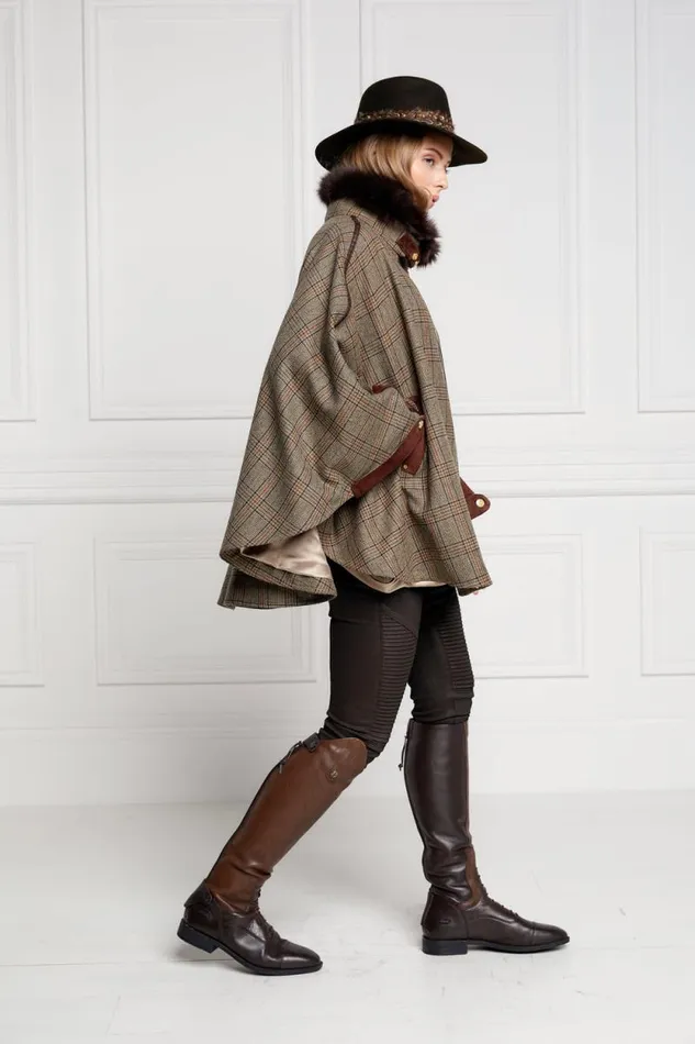 Women Chiltern Cape Bourbon Tweed Holland Cooper Tailoring