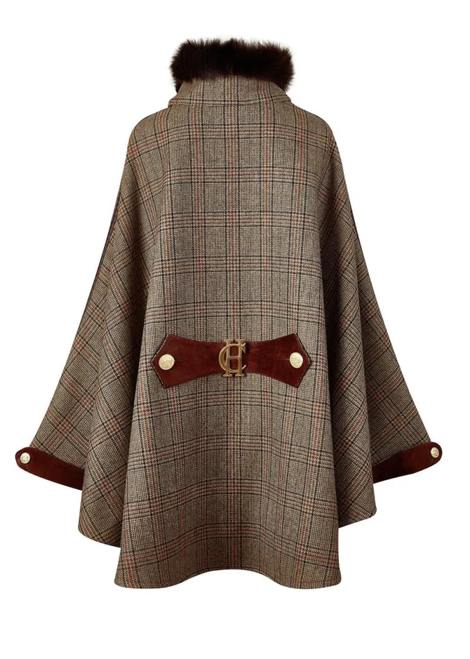 Women Chiltern Cape Bourbon Tweed Holland Cooper Tailoring