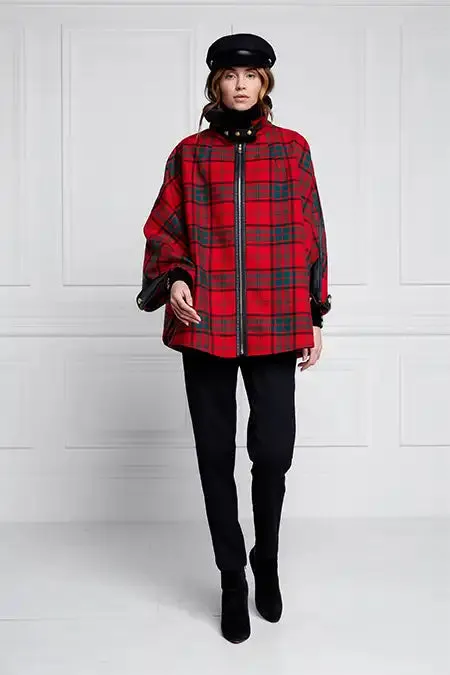 Women Chiltern Cape Red Tartan Holland Cooper Capes