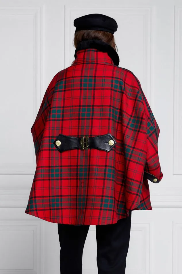 Women Chiltern Cape Red Tartan Holland Cooper Capes