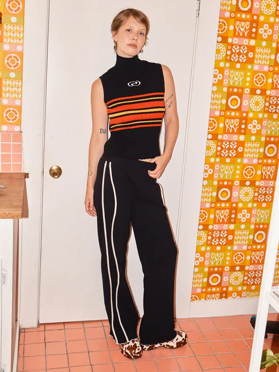 Women Ciara Side Stripe Pant Black Bottoms Lisa Says Gah
