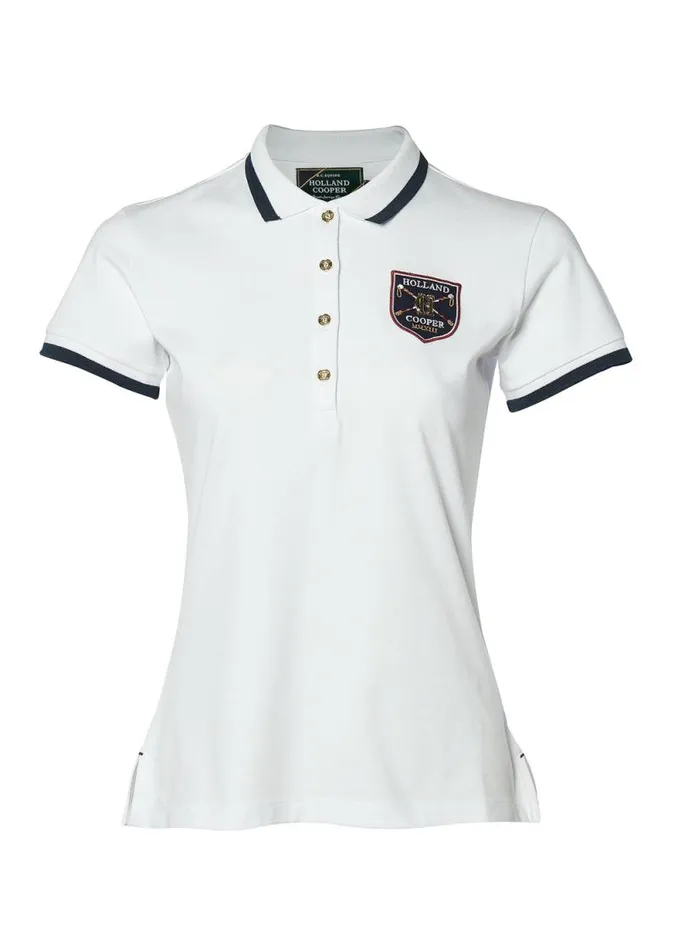 Women Classic Polo Shirt White Holland Cooper Polo Shirts