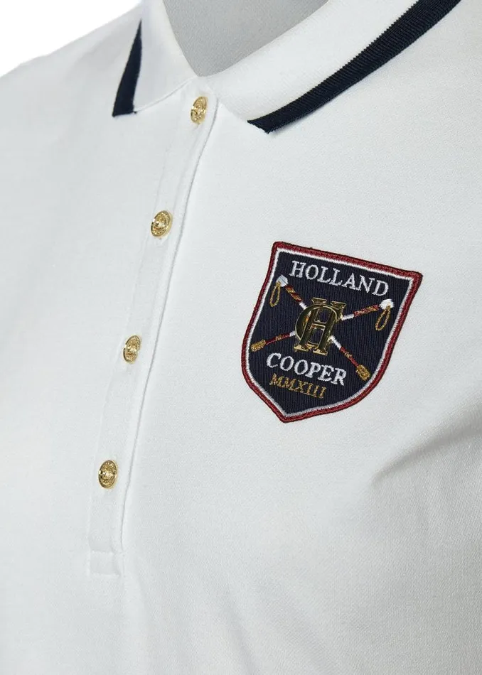 Women Classic Polo Shirt White Holland Cooper Polo Shirts