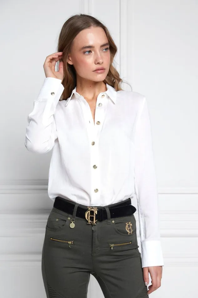 Women Classic Shirt White Holland Cooper Shirts and Blouses