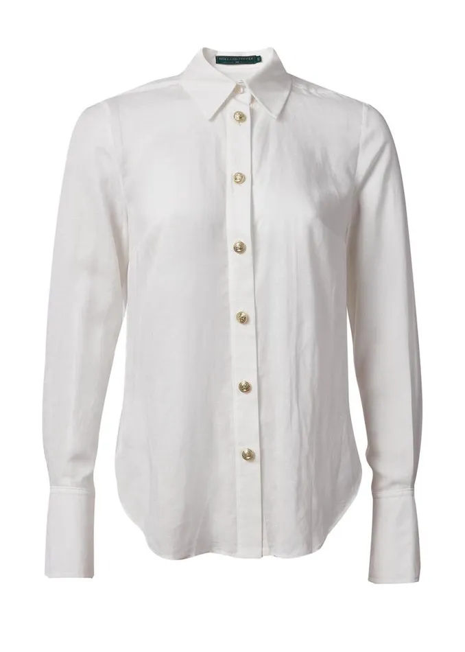 Women Classic Shirt White Holland Cooper Shirts and Blouses