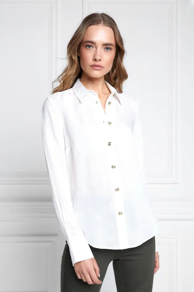 Women Classic Shirt White Holland Cooper Shirts and Blouses