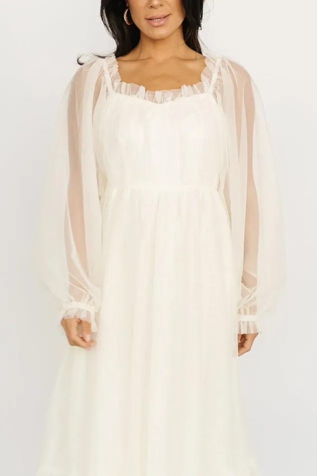 Women Cleobelle Maxi Dress Creamy Beige Baltic Born Tulle Styles Women Cleobelle Maxi Dress Creamy Beige Baltic Born Tulle Styles
