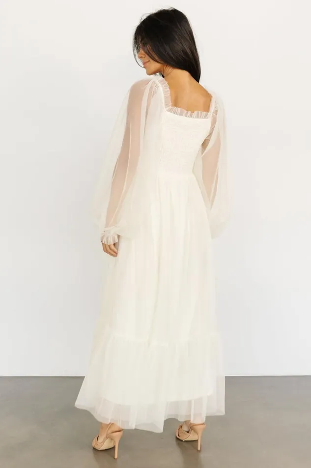 Women Cleobelle Maxi Dress Creamy Beige Baltic Born Tulle Styles Women Cleobelle Maxi Dress Creamy Beige Baltic Born Tulle Styles