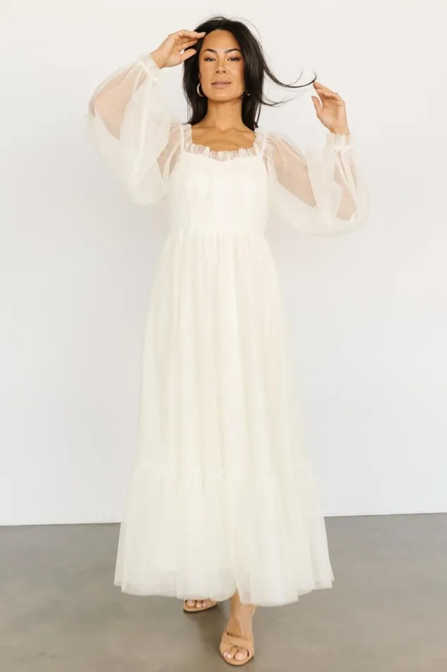 Women Cleobelle Maxi Dress Creamy Beige Baltic Born Tulle Styles Women Cleobelle Maxi Dress Creamy Beige Baltic Born Tulle Styles