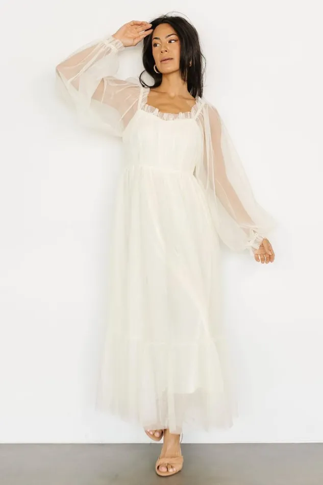 Women Cleobelle Maxi Dress Creamy Beige Baltic Born Tulle Styles Women Cleobelle Maxi Dress Creamy Beige Baltic Born Tulle Styles