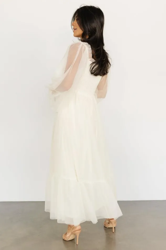 Women Cleobelle Maxi Dress Creamy Beige Baltic Born Tulle Styles Women Cleobelle Maxi Dress Creamy Beige Baltic Born Tulle Styles