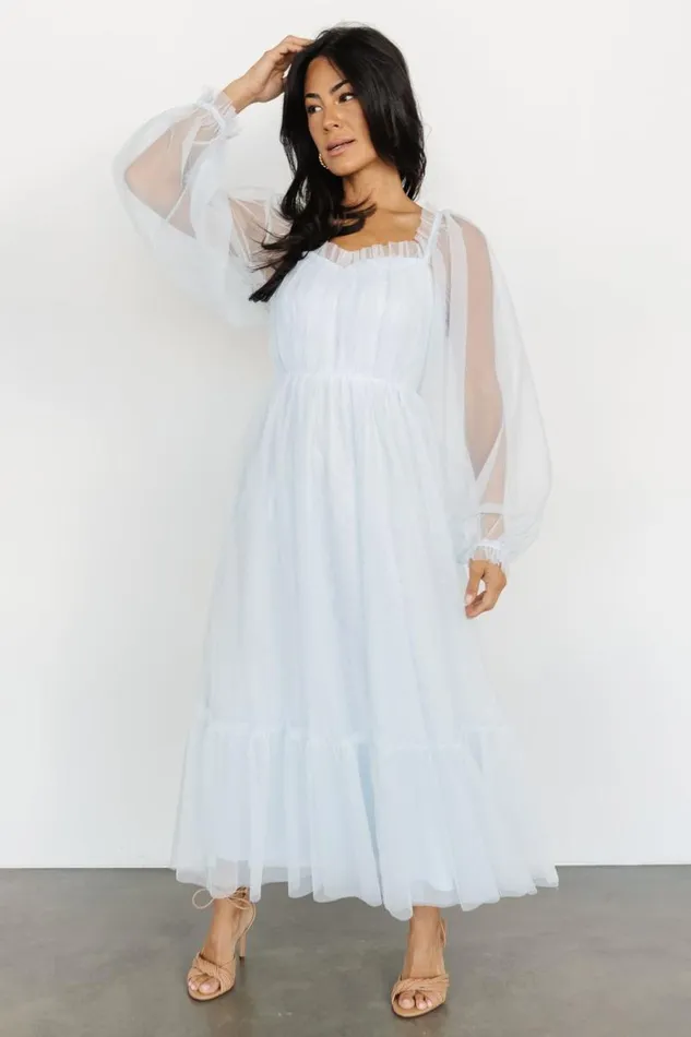 Women Cleobelle Maxi Dress Ethereal Blue Baltic Born Tulle Styles Women Cleobelle Maxi Dress Ethereal Blue Baltic Born Tulle Styles