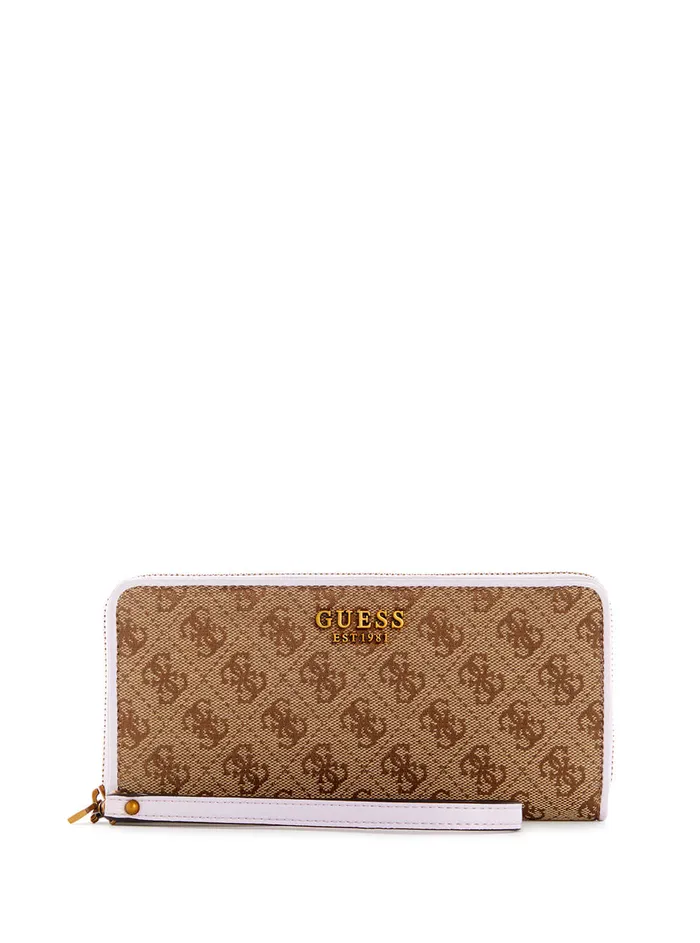 Women Clutches GUESS Brown Lilac Aviana Large Wallet