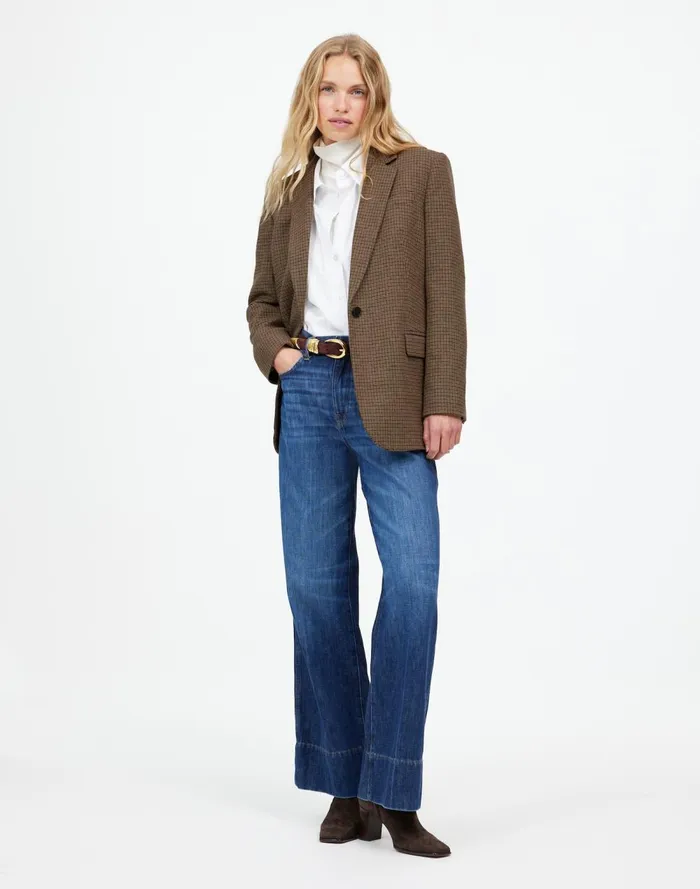 Women Coats Jackets Madewell The Kline Blazer Parton Check