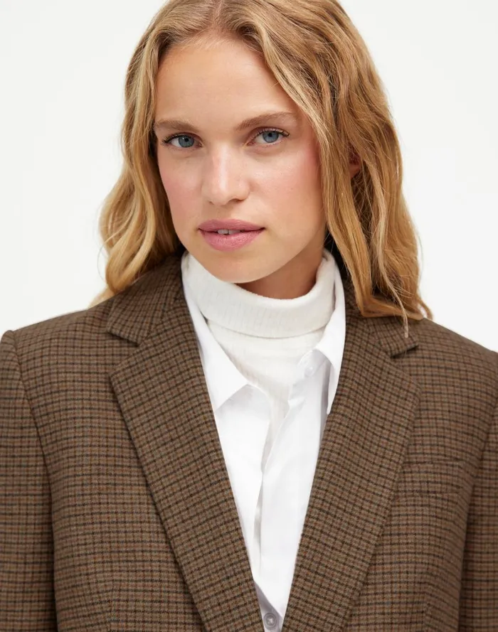 Women Coats Jackets Madewell The Kline Blazer Parton Check
