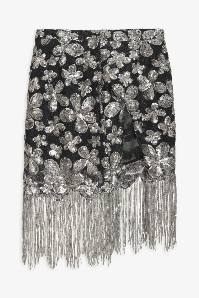 Women Colette Mini Skirt Silver For Love and Lemons Bottoms Women Colette Mini Skirt Silver For Love and Lemons Bottoms