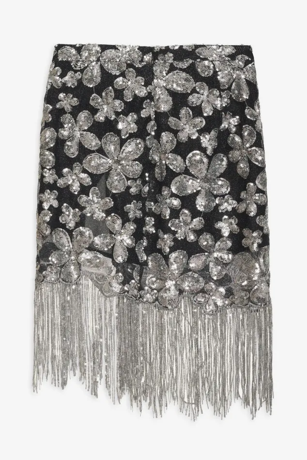 Women Colette Mini Skirt Silver For Love and Lemons Bottoms Women Colette Mini Skirt Silver For Love and Lemons Bottoms